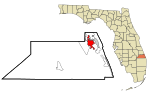 Martin County Florida Incorporated and Unincorporated areas Stuart Highlighted